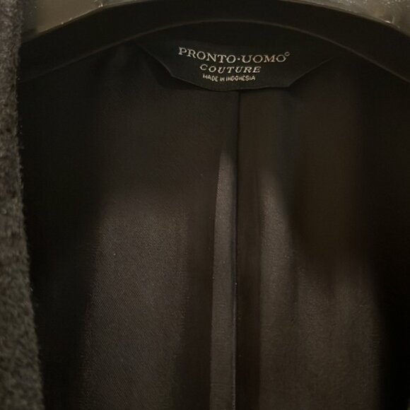 PRONTO UOMO SOLID BLACK CASHMERE JACKET, 46 Regular - Picture 3 of 6